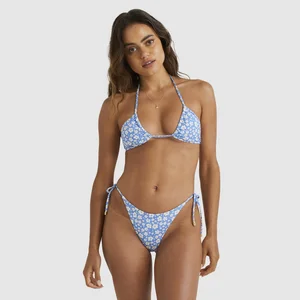 High Quality Customized Floral Striped Print Women's Bikini Swimsuit Feminine Backless Slimming V-Strings 2-Piece Set