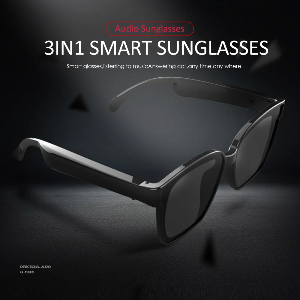 3in1 Auricular Auricular Bluetooth 5.0 Altavoz Gafas de sol polarizadas gafas inteligentes 