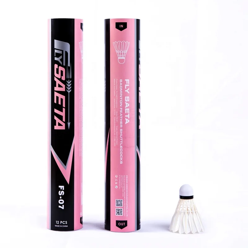 Заводская поставка Волан для бадминтона 12 шт. LOKI белый OEM индивидуальный мяч морская головка перо логотип упаковка утка пробка шт. цвет JIA