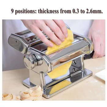 Kitchen Multi-Function Manual Noodle Press Machine Stainless Steel Small  Pasta Maker With 2/3 Cutting Blades, Suitable For Dumpling And Wonton Skin