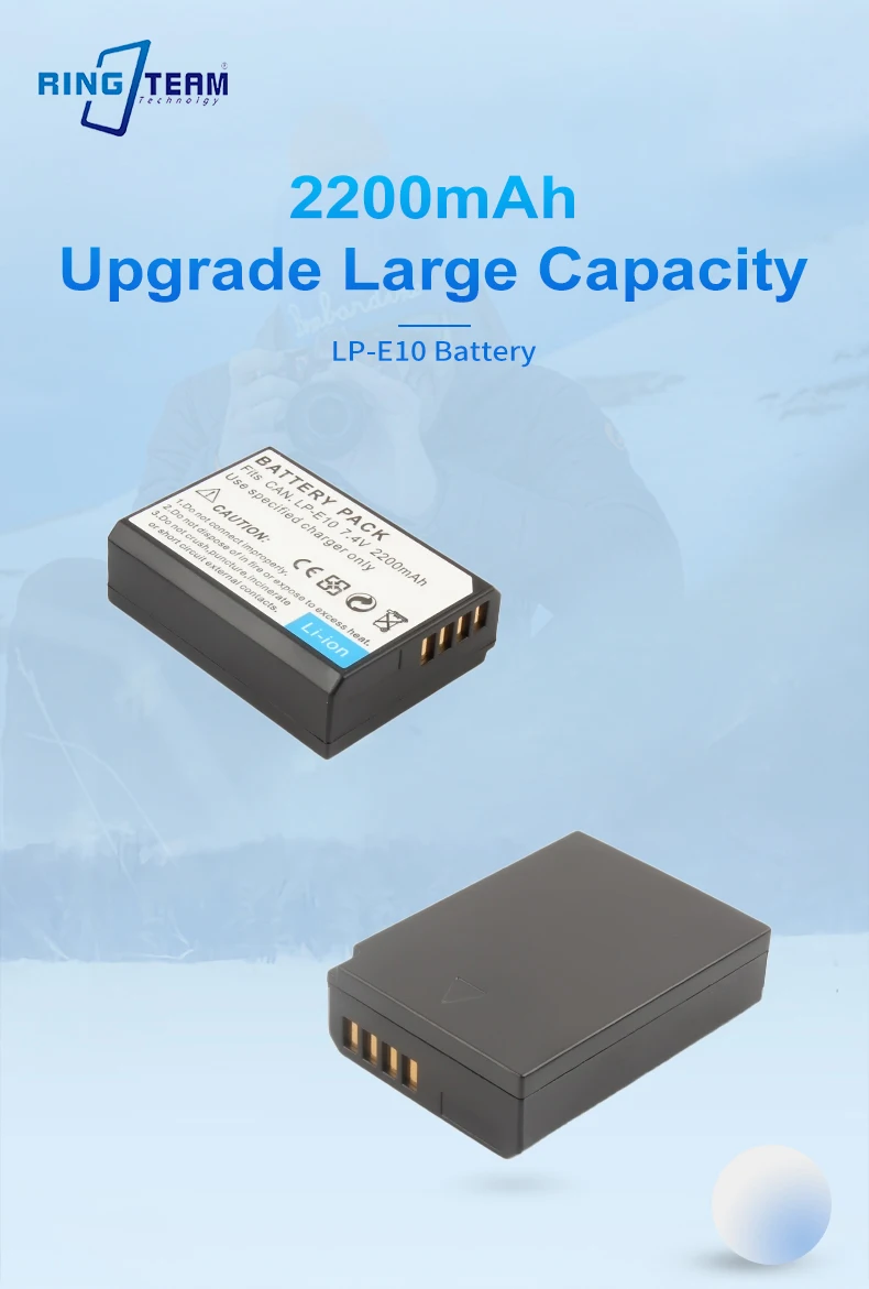 High Quality Camera Battery LP-E10 Rechargeable Battery LPE10 for Canon 1100D 1200D 1300D 1500D x50 x80 Digital Camera Battery manufacture