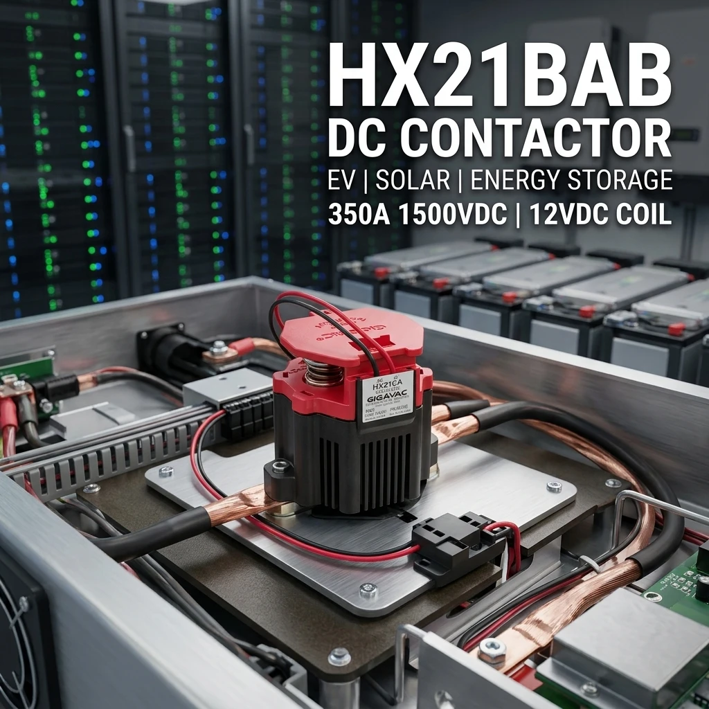 HX21BAB สำหรับคอนแทคเตอร์กระแสตรง (DC Contactor) รุ่น HX21 ของ Sensata-Gigavac สำหรับพลังงานสะอาด กระแสขดลวด 240 มิลลิแอมแปร์ แรงดันไฟฟ้ากระแสตรง 12 โวลต์ แบบเฟสเดียว ติดตั้งบนโครงเครื่อง (Chassis Mount) สำหรับการสลับสัญญาณแรงดันสูง
