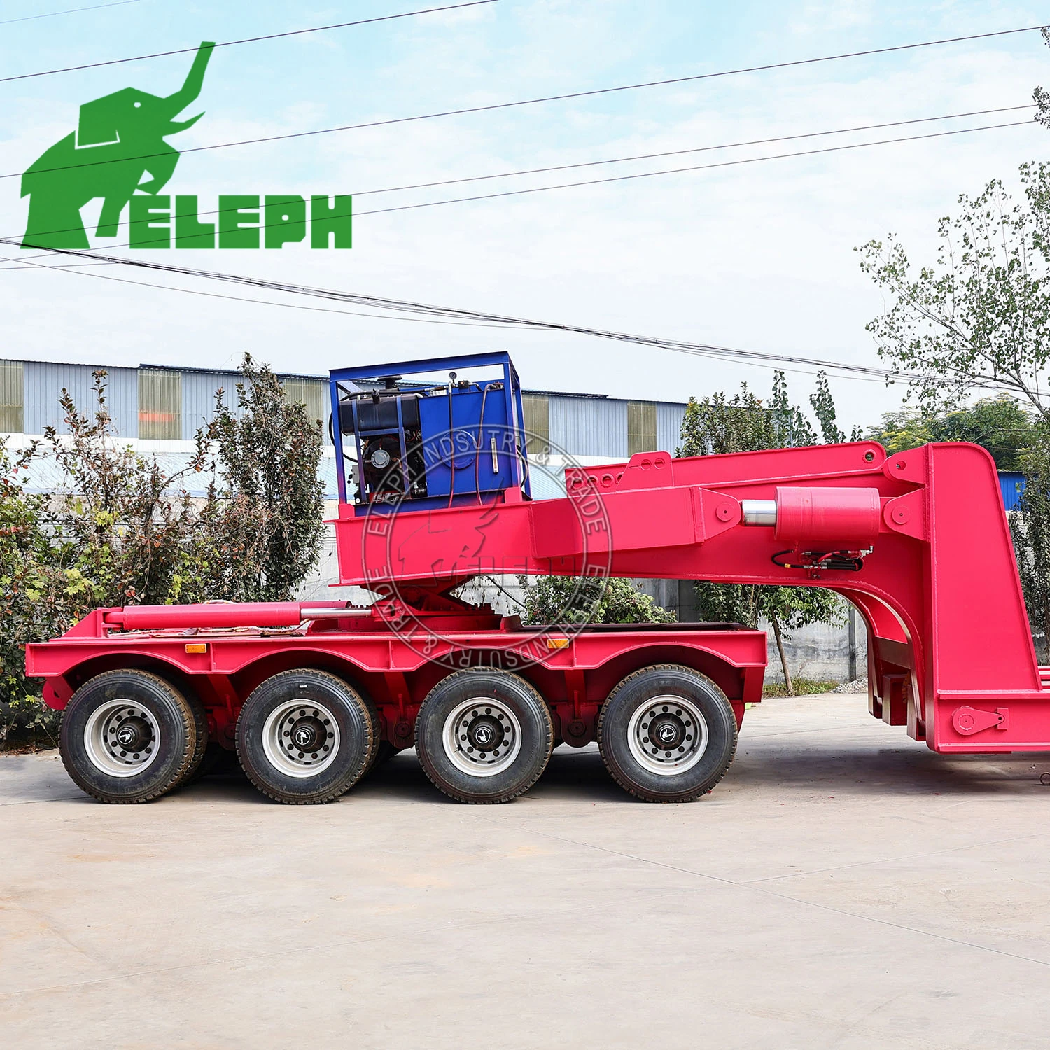 Shipping Container Transport Trailer Dolly 2 Axles Dolly Trailer Truck With Fifth Wheel