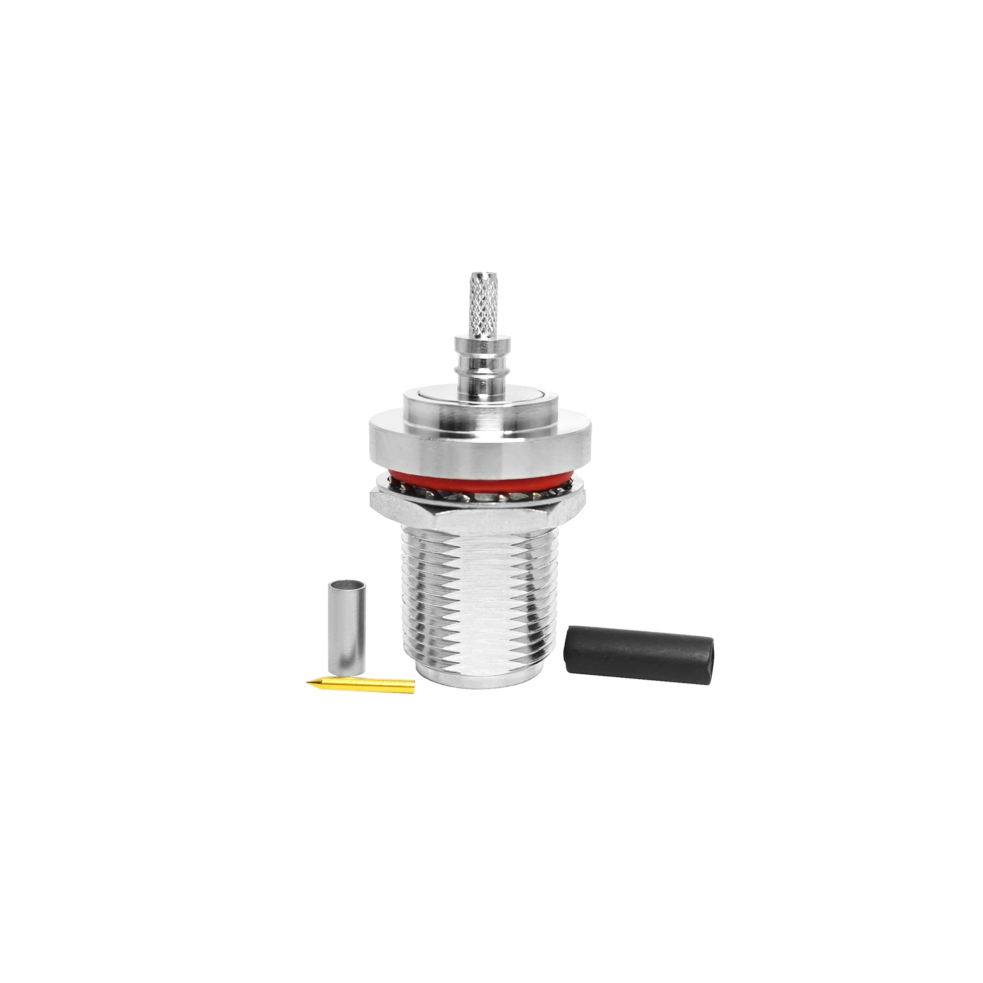 Factory N Type Female Jack Crimp (ez)  Solder/Solderless Panel Mount for RG316 RG174 LMR100 Cable RF Coaxial Connectors in Stock