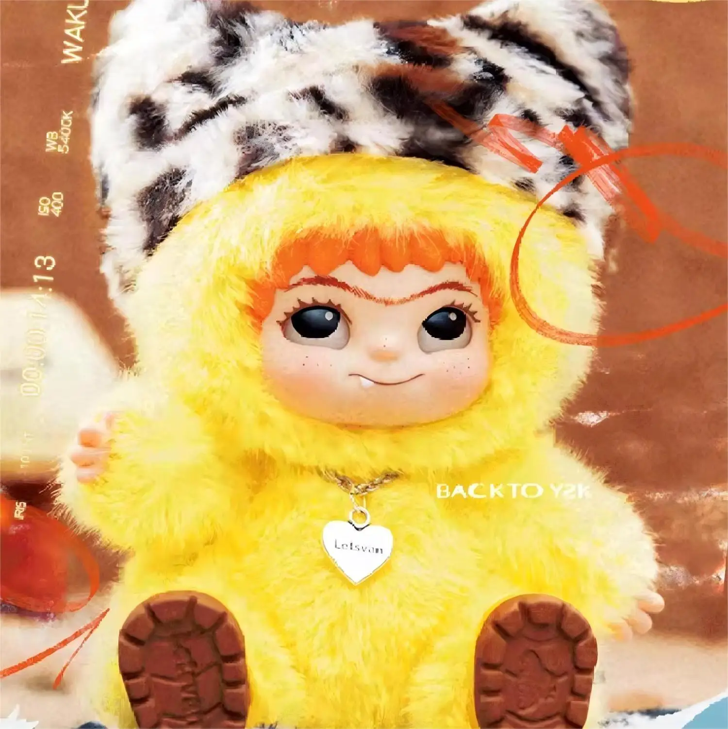 Wakuku Y2K fuzzy Doll Bag Charm Wakuku Fuzzy Party Fun Back to Y2K plush | Mercari main image 2
