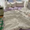 black lace cloud cotton-sweet girl purple fluff