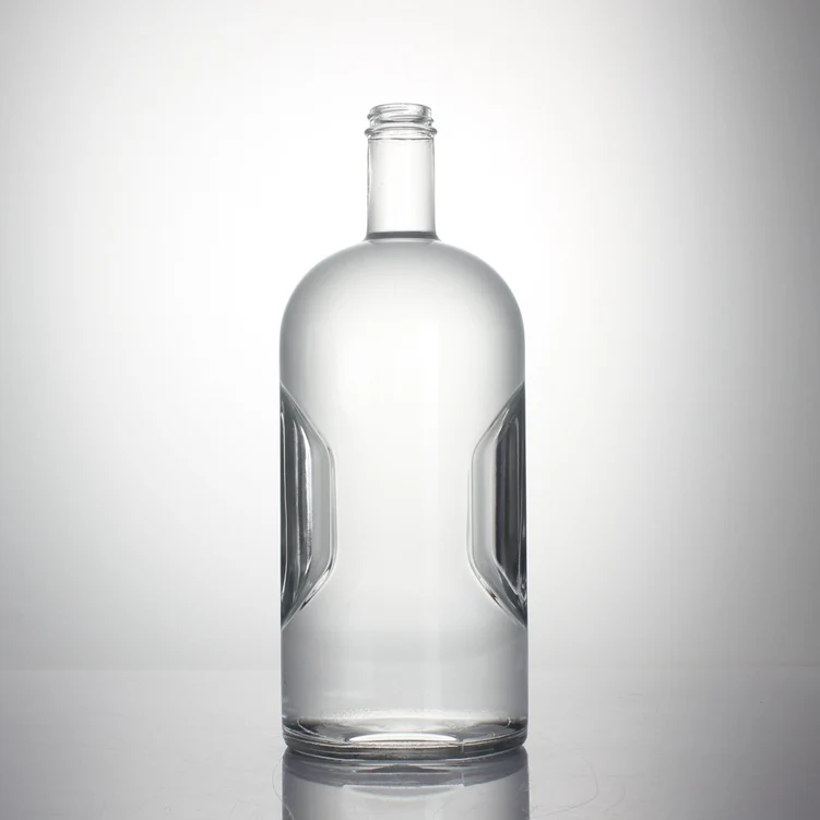 Large Capacity 1750ml 1500ml 1.75L 1.5L Super Flint Spirit Liquor Whisky Rum Vodka Gin Brandy Tequila Glass Bottle with Cap