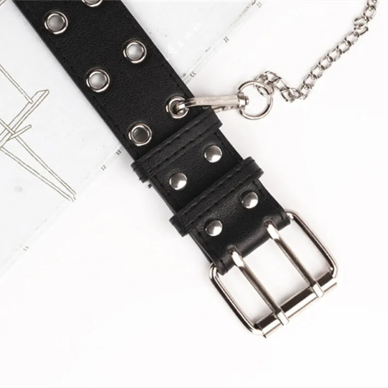 Женский двухбортный ремень из искусственной кожи с