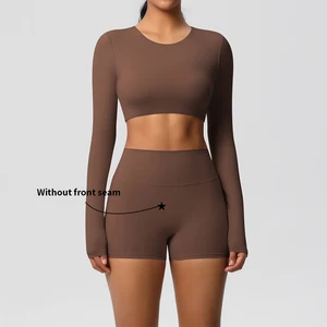 Custom Fabrics Shorts Sleeve Tank Top Leggings Sets Workout Clothing Women Fitness Yoga Wear Activewear