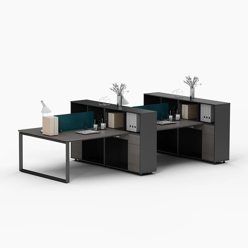 Modern Metal Working Modular Staff Office Desk 2 4 6 Person Office Partition Cubicle Workstation