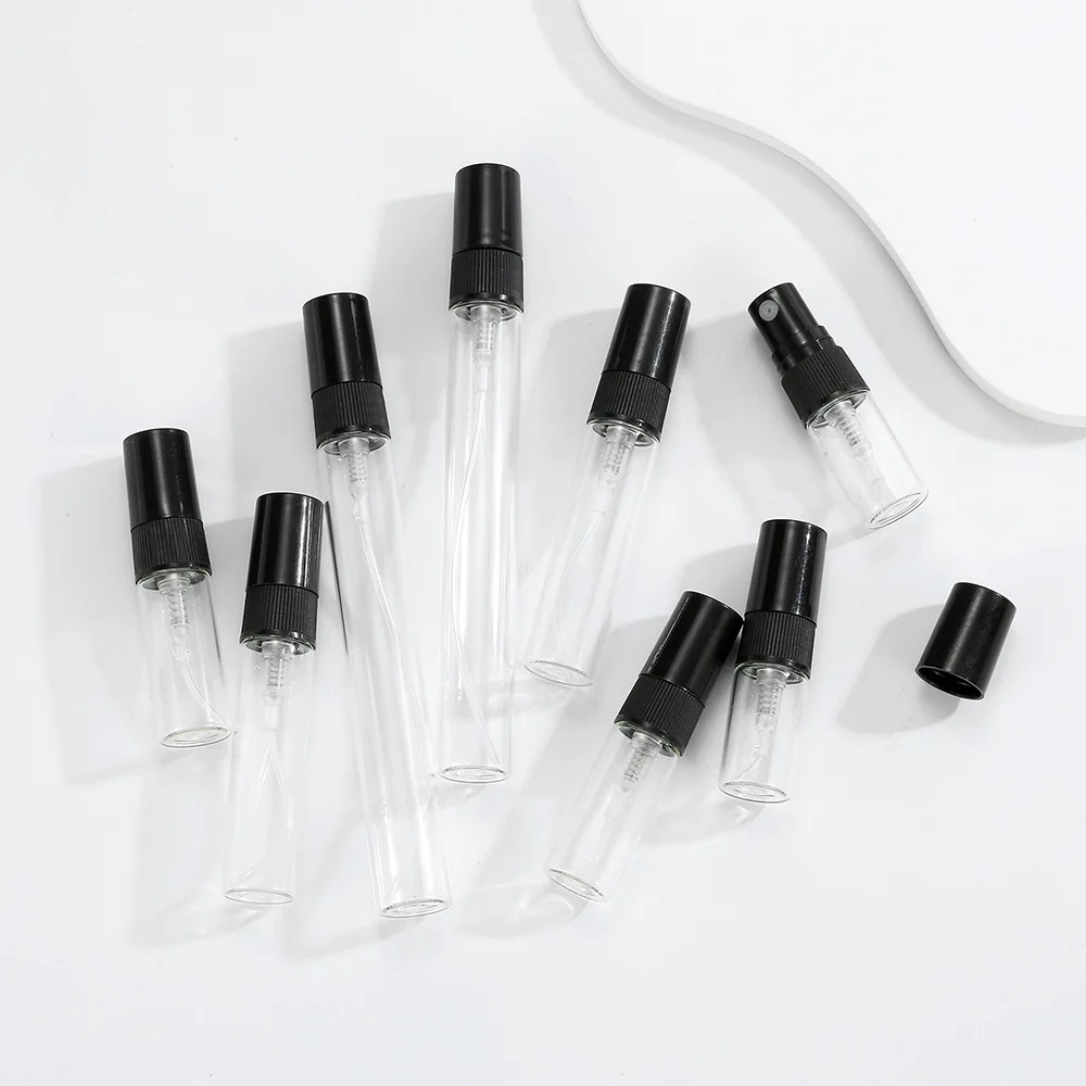 Wholesale 2ml 3ml 5ml 10ml Small Empty Spray Refillable Perfume Tester Travel Slim Glass Sample Perfume Bottle