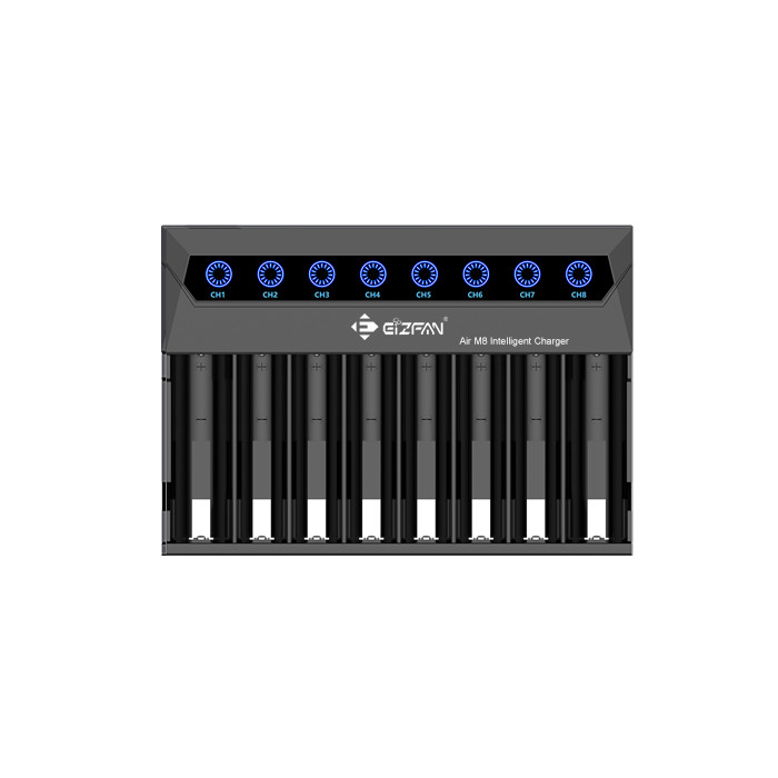 Wholesales Eizfan M8 Universal Battery Charger 18650 battery charger for 1.2V 3.6V 3.7V  Rechargeable Battery  with 8 Slots