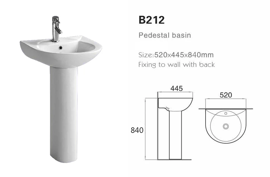 Modern Style Sanitary Ware Two Piece Toilet Bowl And Pedestal Sink