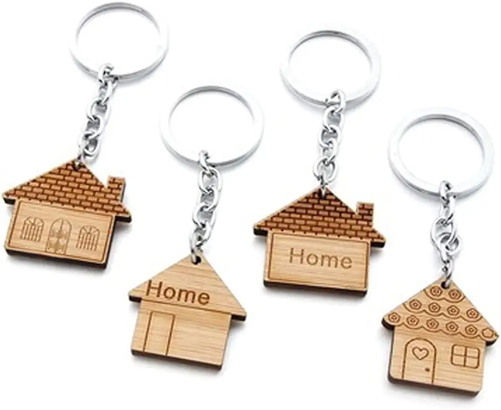 Home shaped clearance keychain