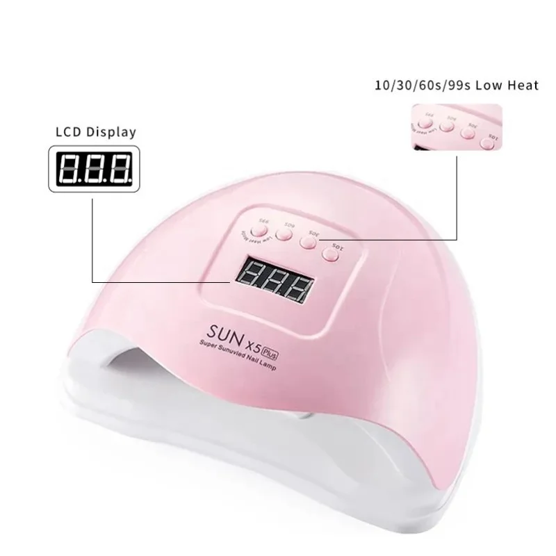 Portable Nail Dryer Uv Led Lamp For Gel Nail Polish Varnish Drying 80w