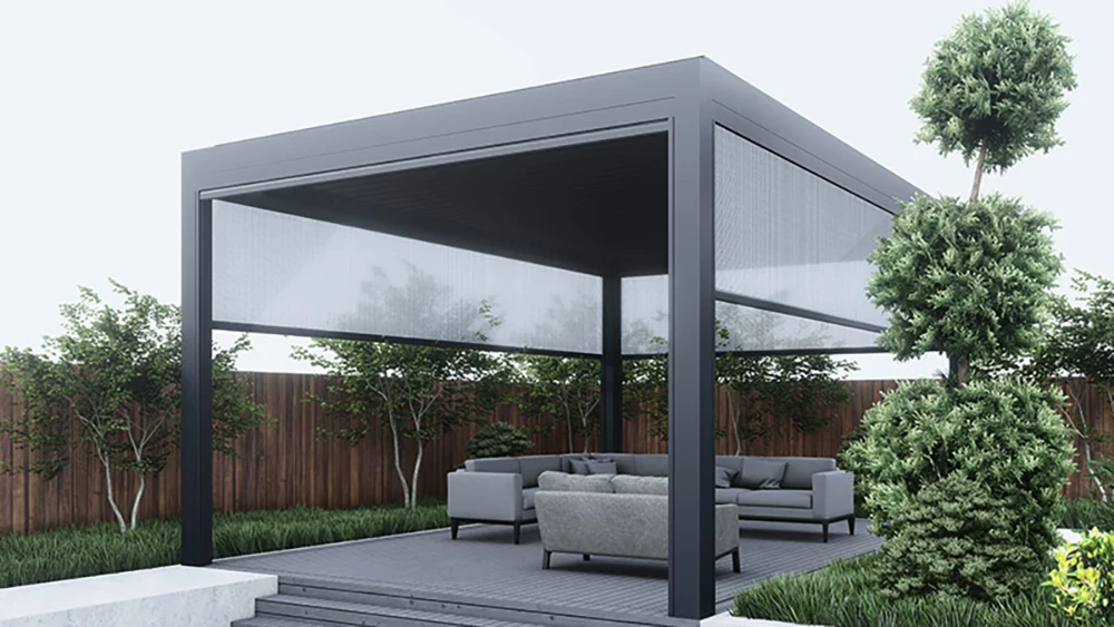 Luxury Patio Waterproof Hardtop Gazebo Garden Pergola Aluminium Outdoor ...