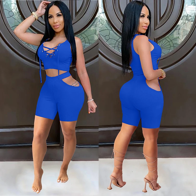 1041302 Hot Selling Women Clothes 2021 Summer Outfits Womens Two Piece Set