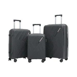 Unisex 20 24 28 Inch Customizable PP Trolley Bag Set Simple Modern Style ABS Luggage Carry-On Wheels for Travel Business Cabin