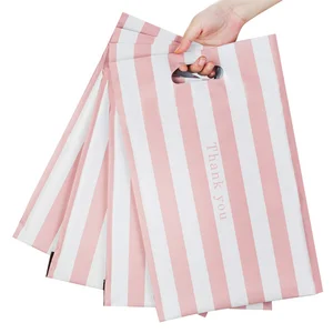 Portable Shipping Bags Packaging Bags Thank You Mailing Envelopes Self Adhesive Strip Tear Proof and Waterproof With Handle