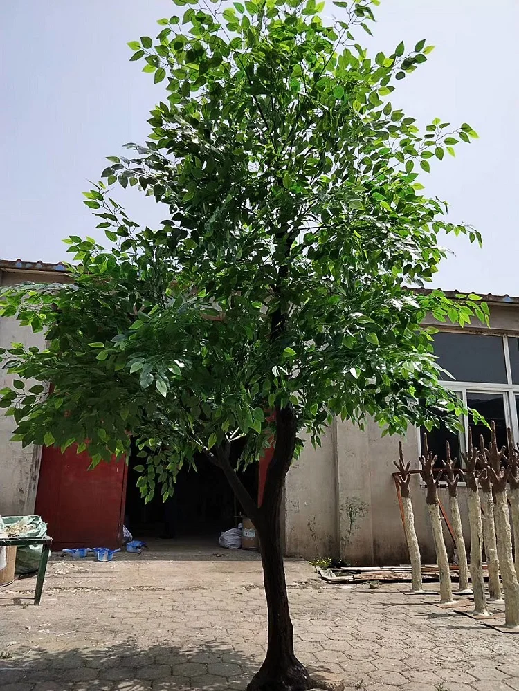 L118 оптовая продажа уличное украшение шелковое искусственное золото карликовое гинкго растение дерево желтое осеннее для продажи