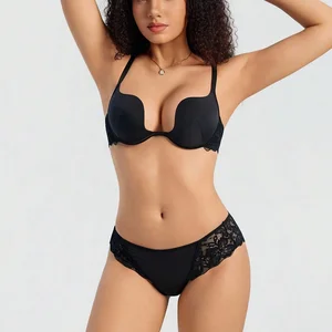 Wholesale Custom Sexy Lace Push-Up Underwire Bra and Panty Set for Women