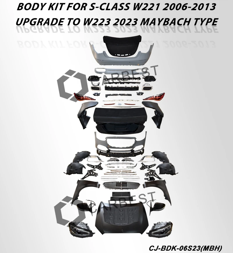 Factory Price Car Body Kit Facelift Bumper 2006-2013 Year W221 Body Kit ...