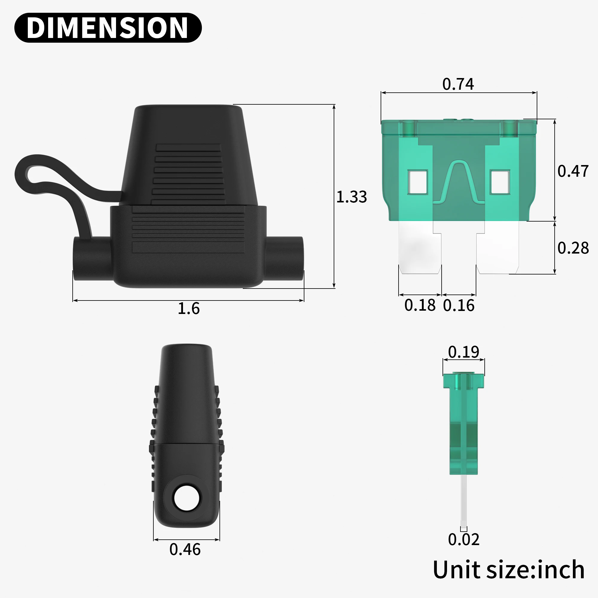 10 Gauge Waterproof Inline Fuse Holder Kit – With 10 AWG Tinned Copper Wire & Heat Shrink Solder Connectors For 12V-24V Systems