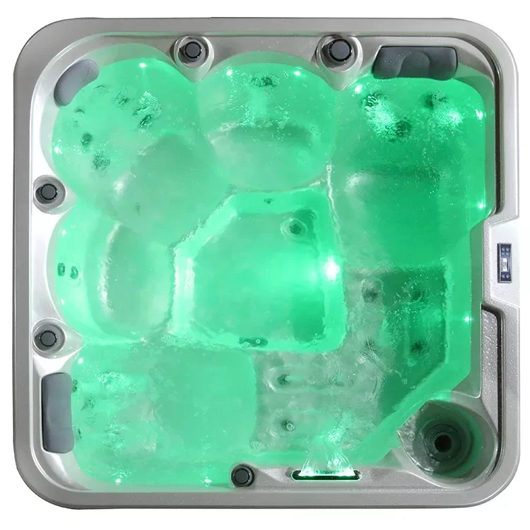 Freestanding Hot Tub with 3kw Heater 20mm Insulation and 3 Seats + 2 Loungers for Outdoor Relaxing