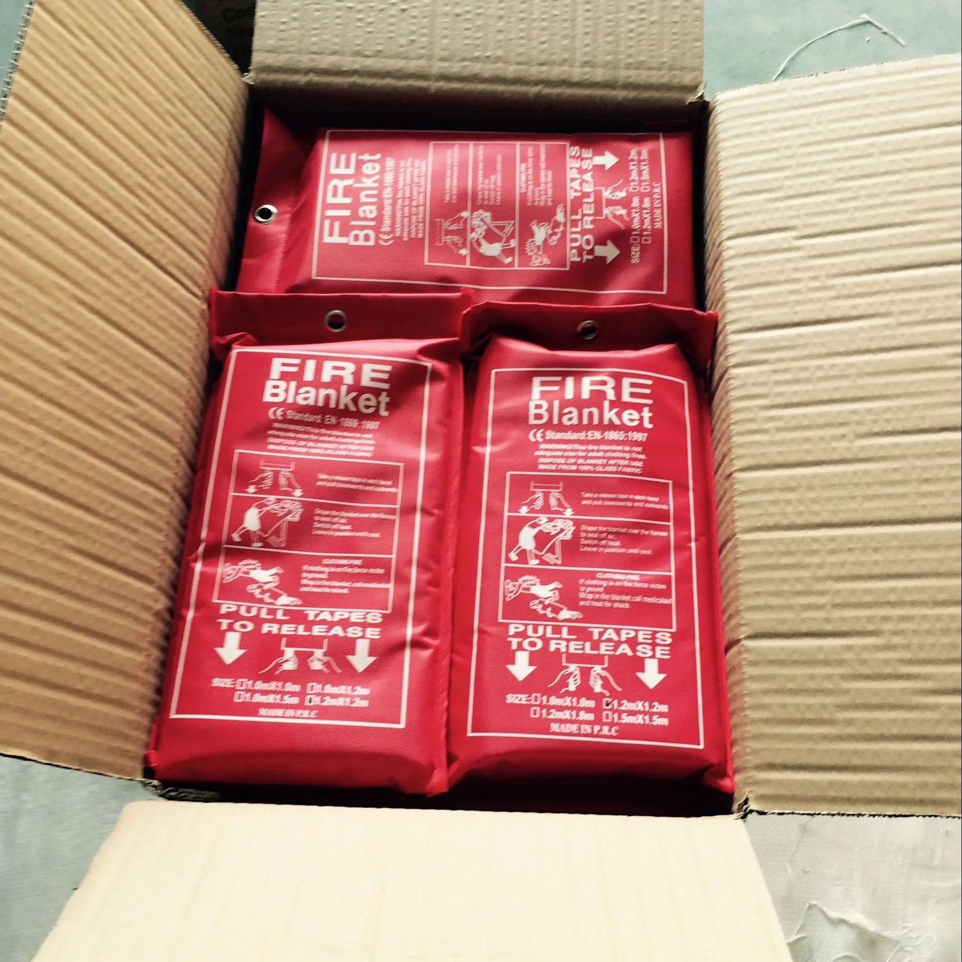 Bsi Certificated Fire Retard Emergency Fire Blanket Kitchen 1m X 1m