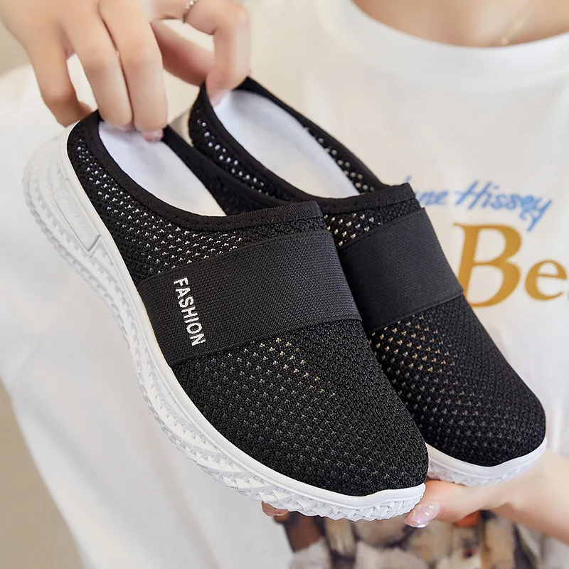 Fashion Shoes Flat Heel Zapatilla Zapatos Casuales Para Hombre Female Half Bag Sneakers Women Casual Shoes