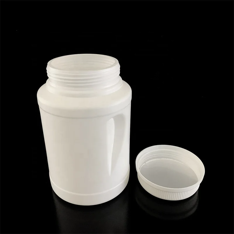 Empty Hdpe 1000ml 2000ml Protein Powder Storage Jar Food Grade Gym Supplements Container Plastic Bottle Manufacturer
