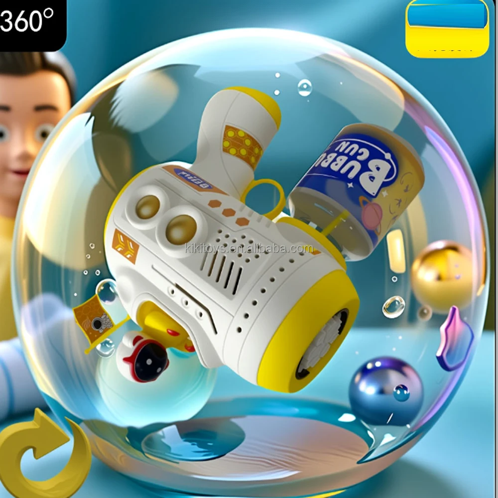 KK Unisex 8-Hole Automatic Bubble Gun Soap Luxury Blue Summer Outdoor Toy Electric Kid's Bubble Maker Hot Sale Wholesale