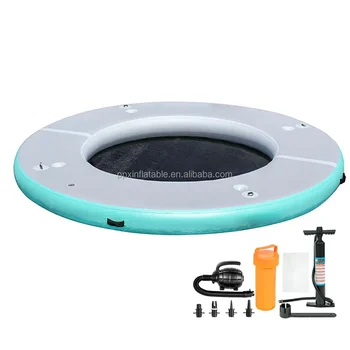 Round Inflatable Floating Dock Stable Raft For Beach Lake Pool Rafting ...