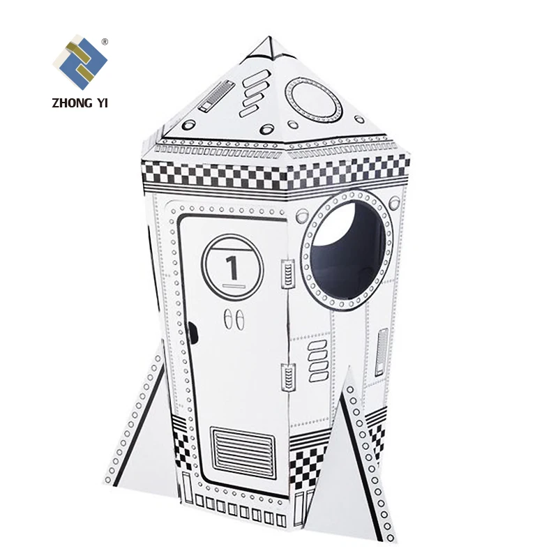 Custom DIY Kids 3d Igloo House Tank Coloring Cardboard House