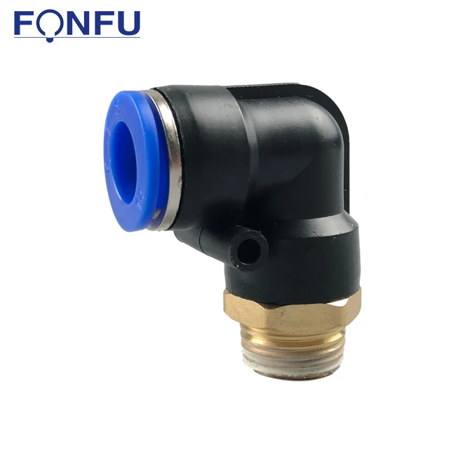 1Pcs Air Pneumatic 14mm to 14mm L Shaped Push in Elbow Connector Fittings 