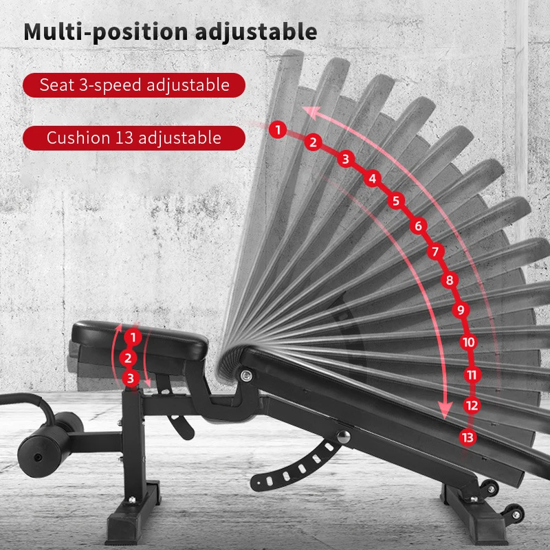 Foldable Weight Lifting Adjustable Heavy Duty Exercise Bench for Commercial product detail 3