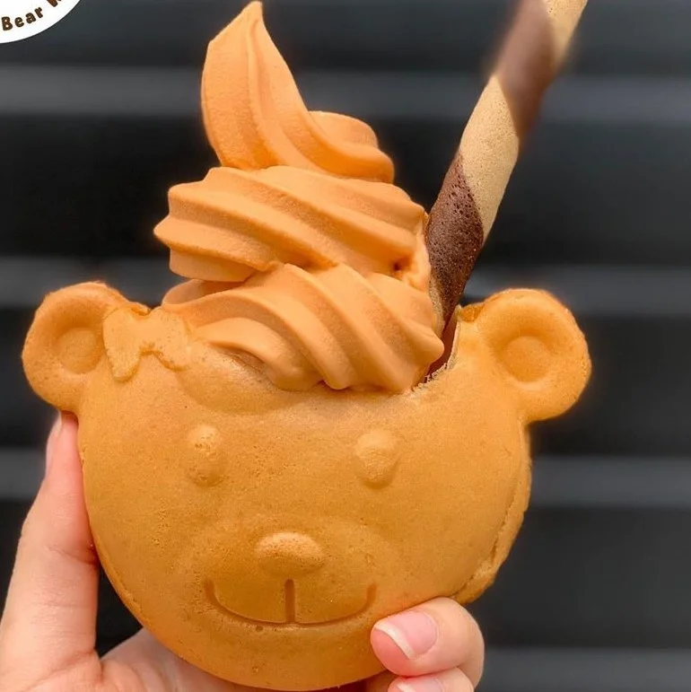 たい焼きアイスクリームクマ型コーンメーカー製造機開口部| Alibaba.com