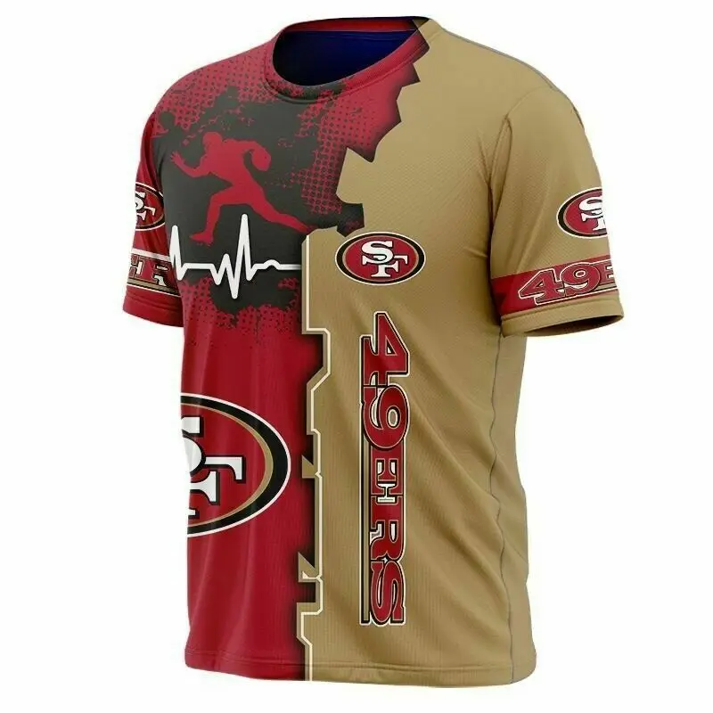 Wholesale Sudadera NFL Football Team T-shirt 3D Print Short Sleeve Summer  Casual Baseball Tops nfl jersey From m.