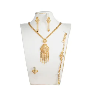 Custom Jewelry Maker Gold Plated Wedding Party Jewelry Sets for Women Cuban Link Chain Jewelry Necklace Women