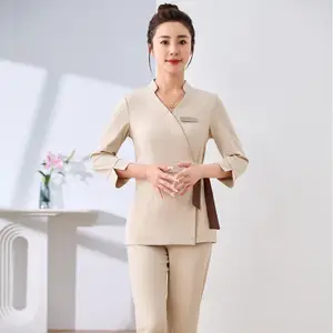Luxury Beauty Salon Uniform SPA Suit for Women High-Quality Polyester Outfit for Massage Therapist and SPA Technician