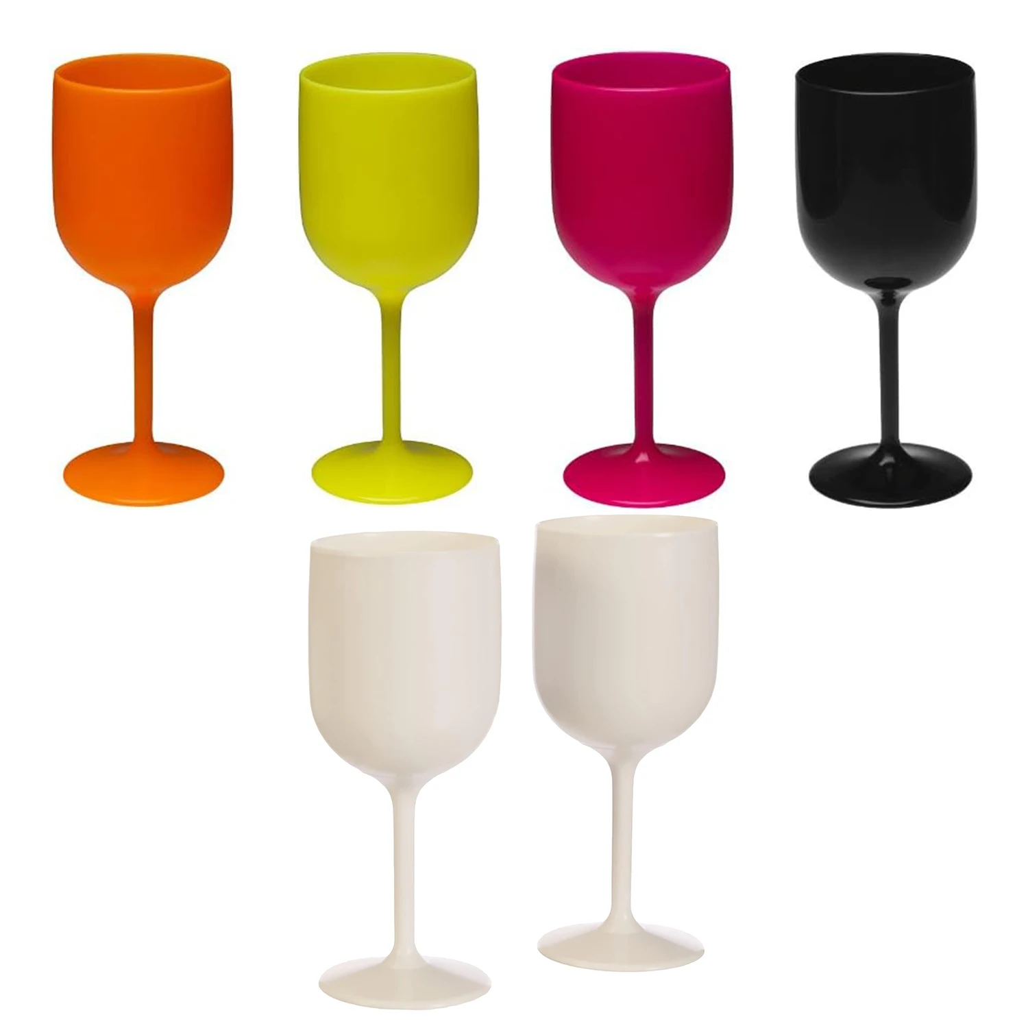 16oz 480ml Stemless Plastic Wine Glasses Unbreakable Custom Colored for Party Use Tritan/PET Material