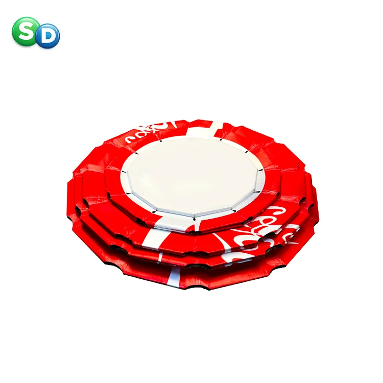 Newest Design Cocacola Bottle Shape POS Promotion Retail POSM Cardboard Flexible Foldable Rebound Elastic Display Stands
