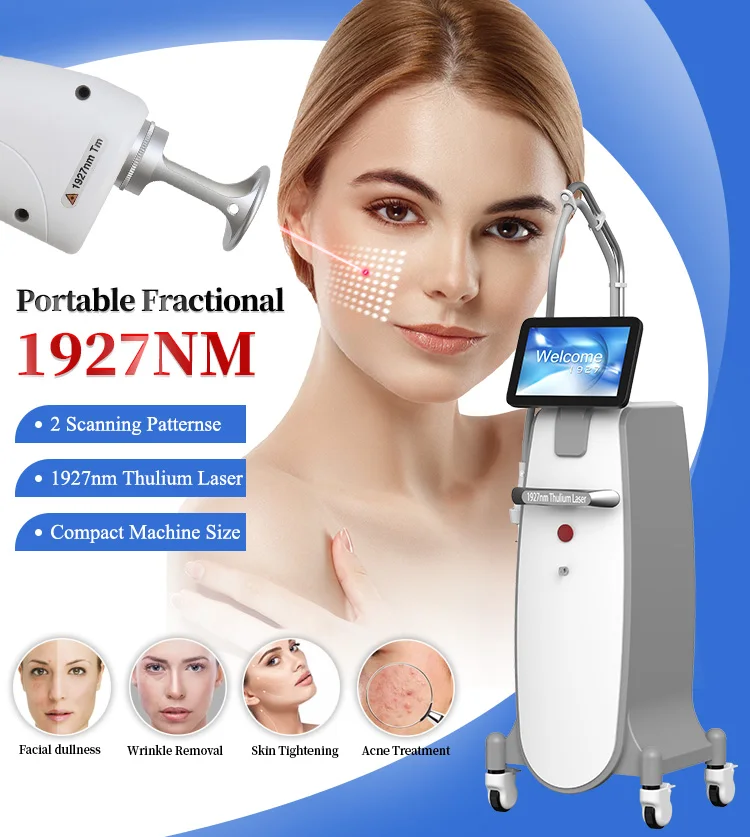 Vertical 12.1-Inch Touch LED Thulium Laser Mask ABS 1927nm Home Care Stimulates Collagen Regeneration Removes Fine Lines