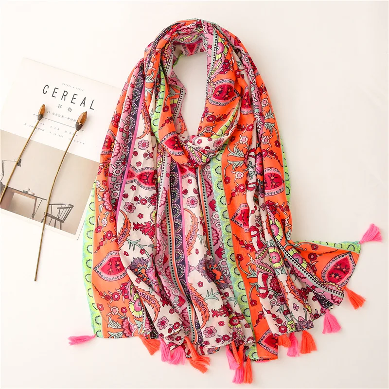 Accessories Scarves Summer Scarfs Codello Summer Scarf pink casual look 