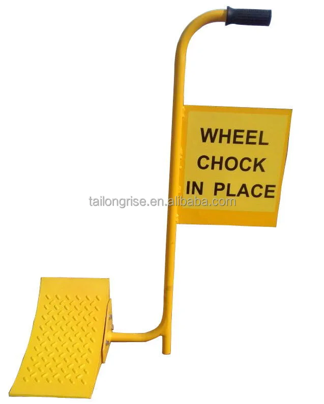 Polyurethane Wheel Chock With Handle And Sign Buy Wheel Chock With