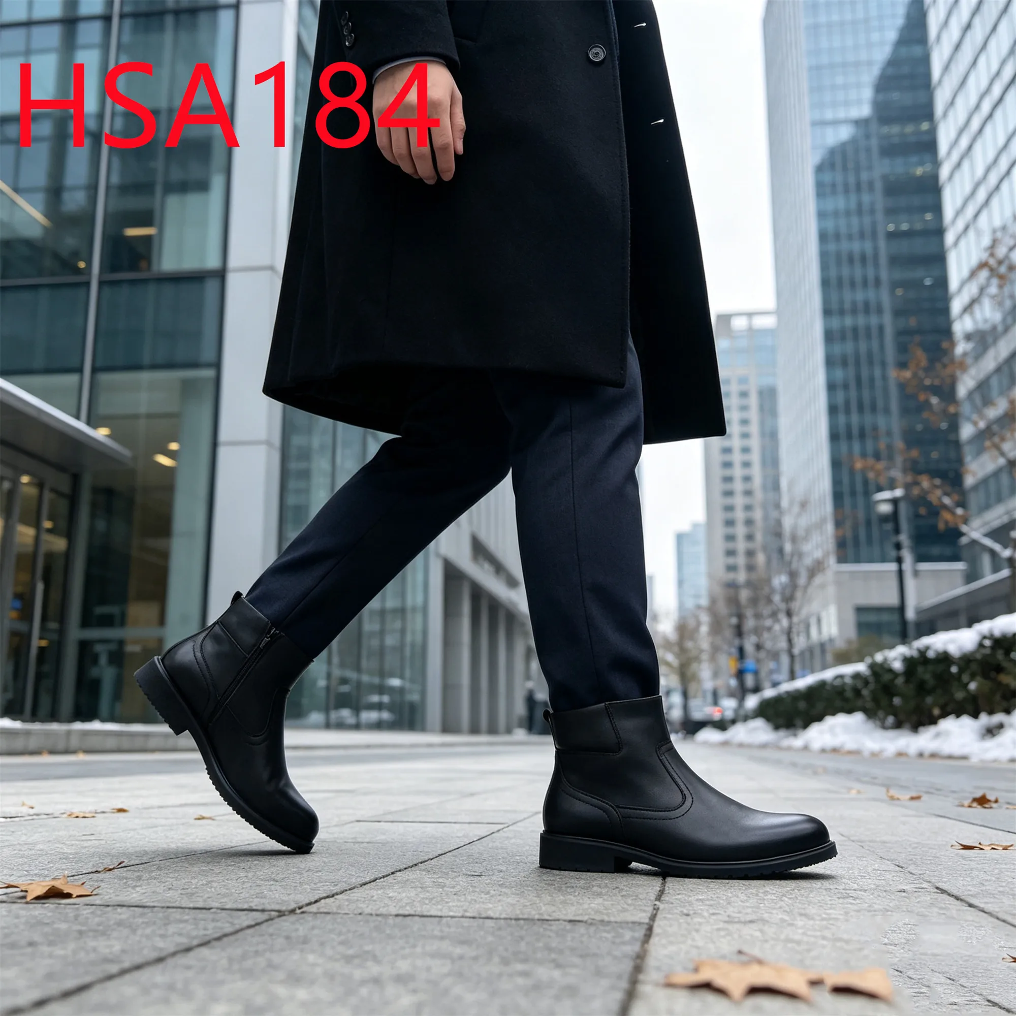 HY,government Staff Keep Warm Wool Lining Hua Singh Men Leather Shoes Russia Popular Wipe Clean Anti-odor Uniform Shoes HSA184