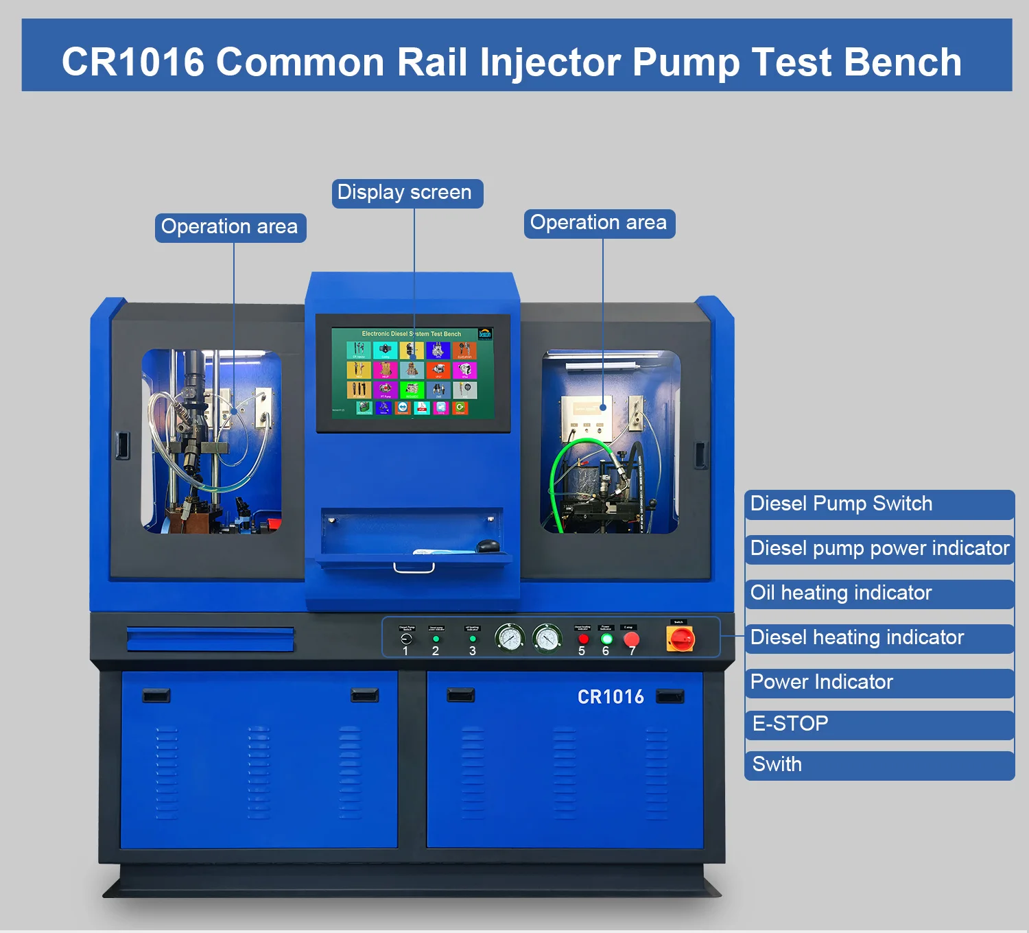 CR1016 diesel Injector Testing Machine Common Rail Injector diesel Fuel Injection Pump test Bench diesel Injector test Equipment