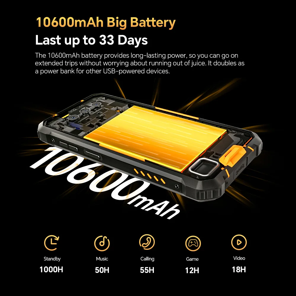 OUKITEL WP23 Pro Rugged Phone 10600mAh 6.52