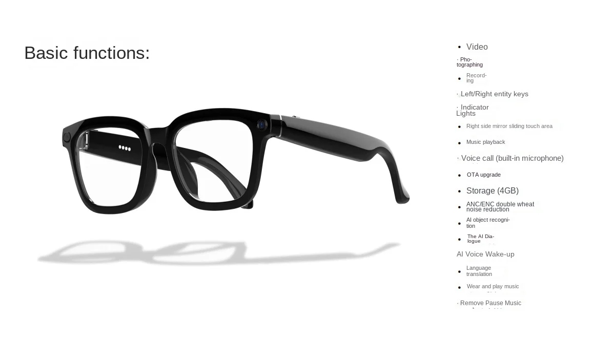 Heycyan AI Smart Camera Glasses - UV400 Lenses & AI Features