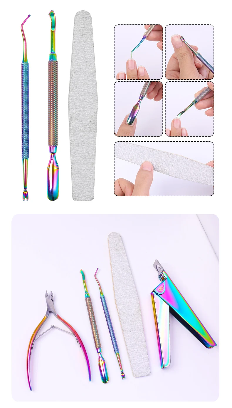 Factory Customized Professional Manicure Set Stainless Steel Acrylic